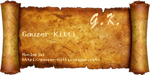 Gauzer Kitti névjegykártya